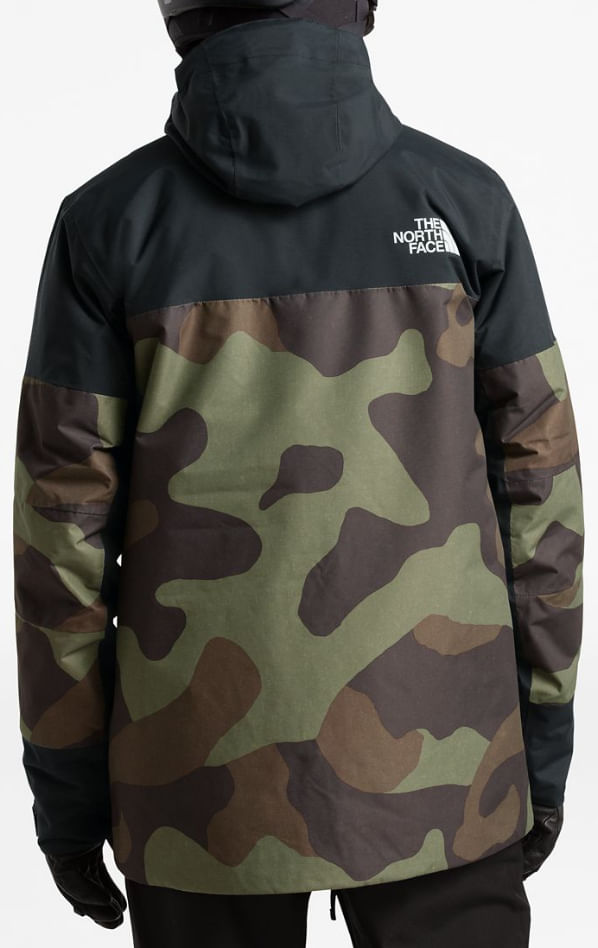 north face camo snowboard jacket