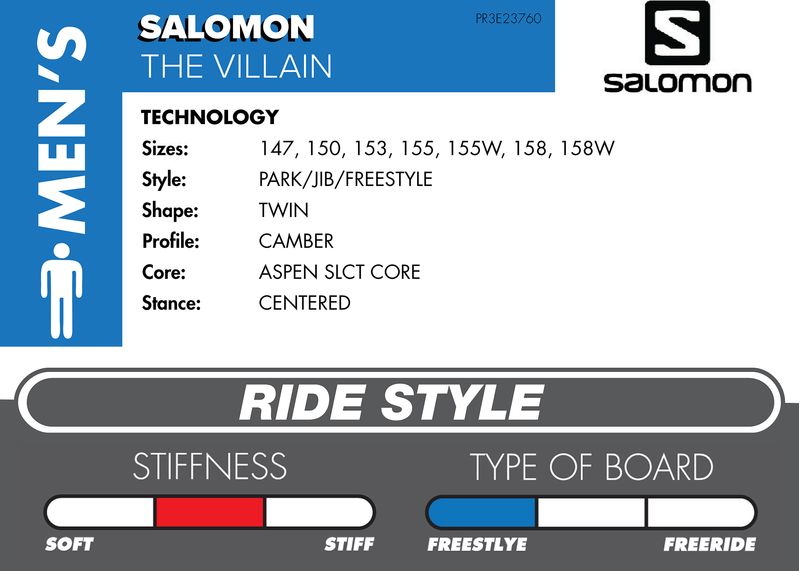 21 Salomon The Villain Snowboards Shred Shop