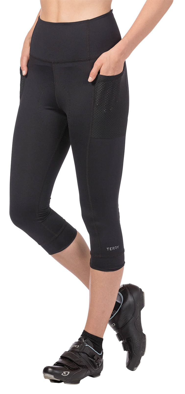 Lorna Jane v shaped elastic waist leggings in black