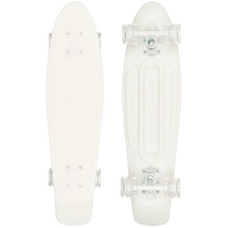 Swell White Wash 22 Inch Glow in the Dark Cruiser Skateboard with Light Up Wheels