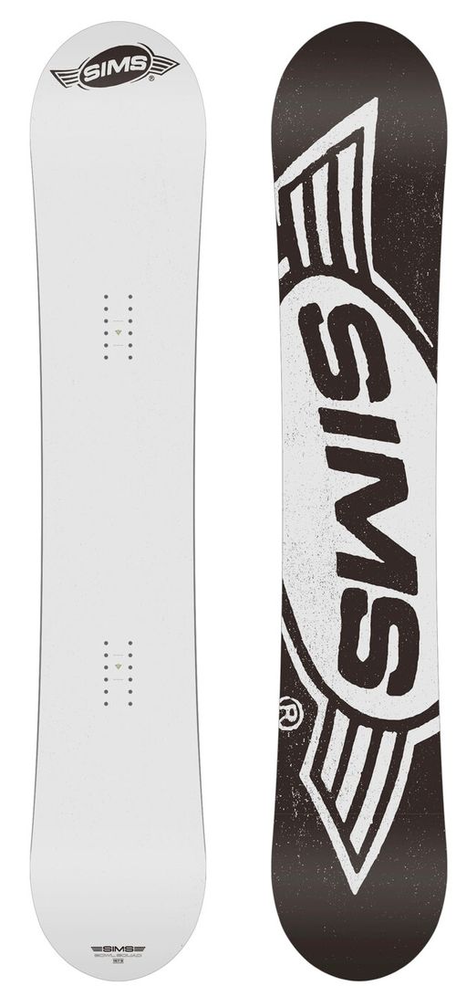 SIMS Bowl Squad White Snowboard 2022
