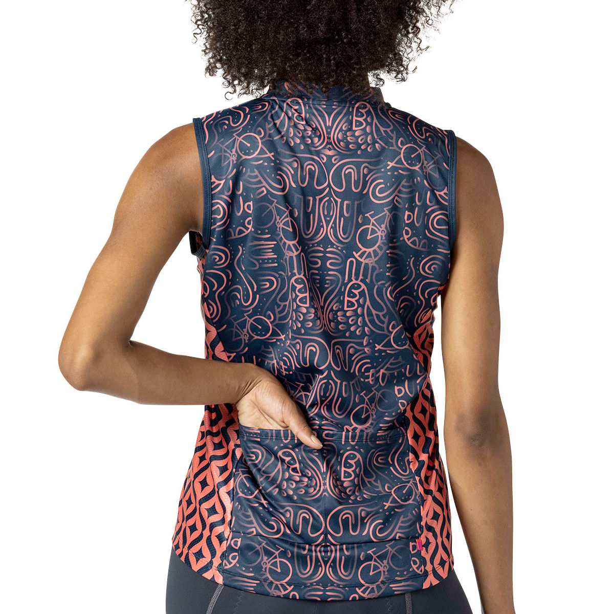 terry sleeveless cycling jersey