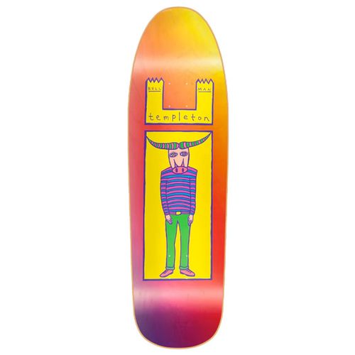 New Deal Ed Templeton Bullman HT Neon Skateboard Deck