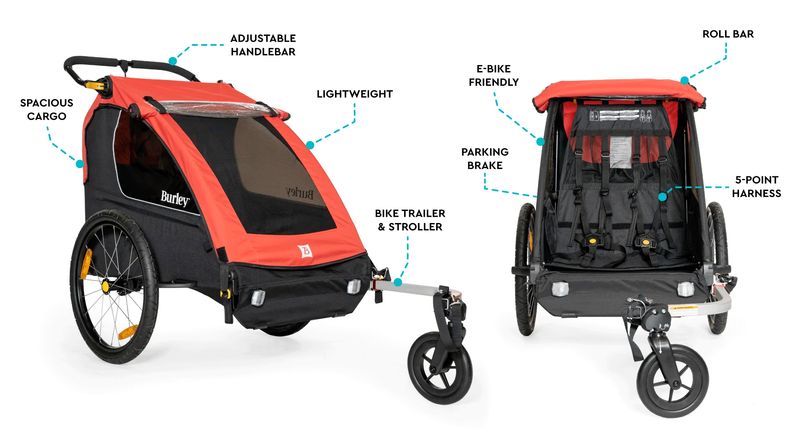 Burley honey 2025 bee bike trailer