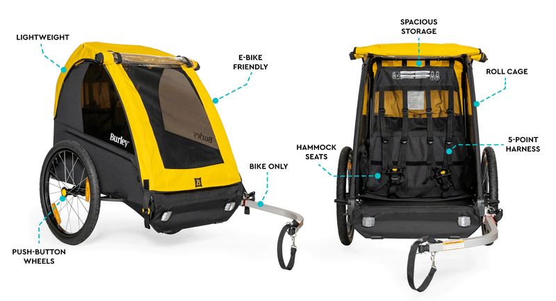 burley bike trailer double