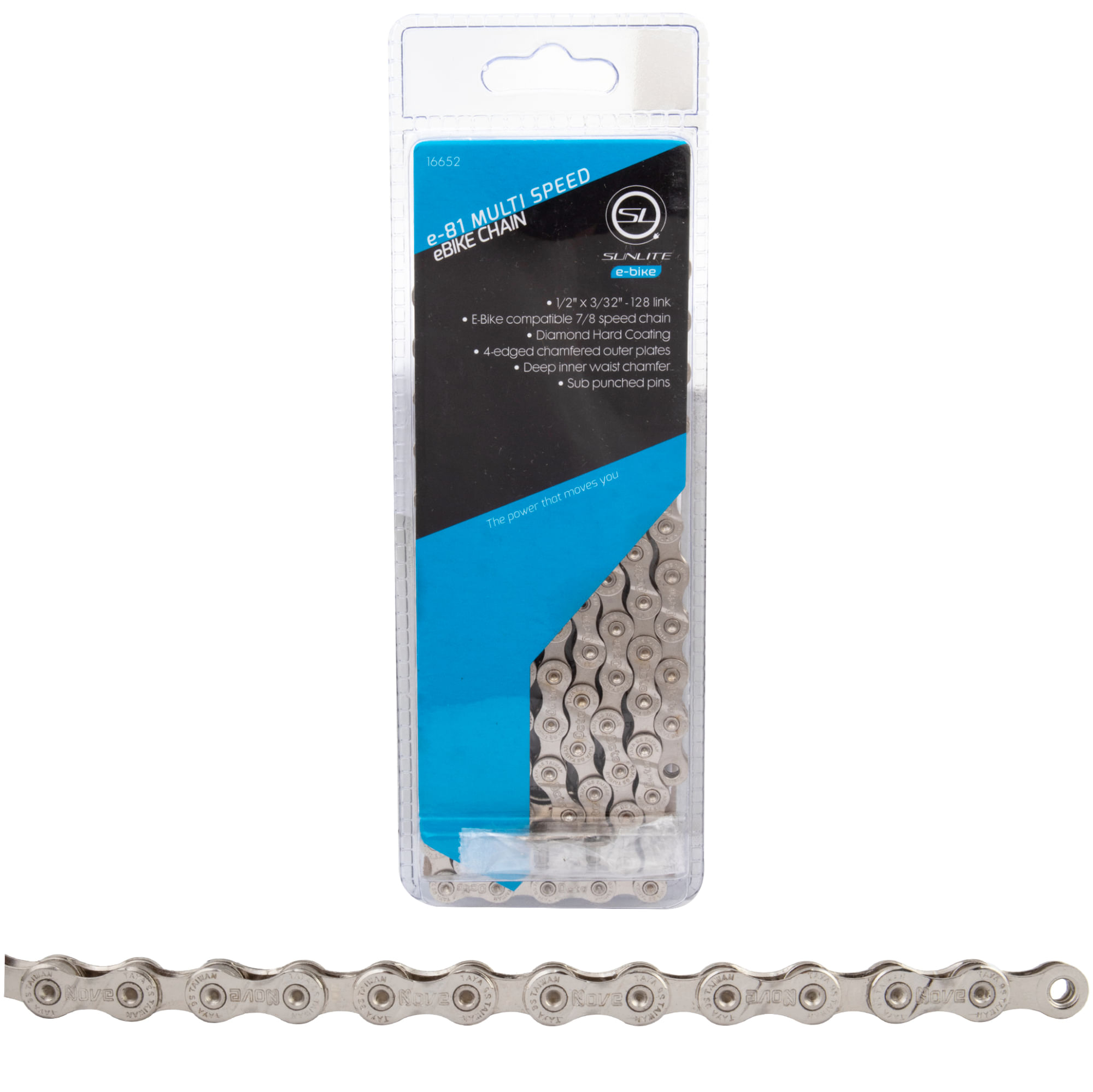 Sunlite EBIKE COMPATIBLE CHAIN 126 LINKS Bike Chains